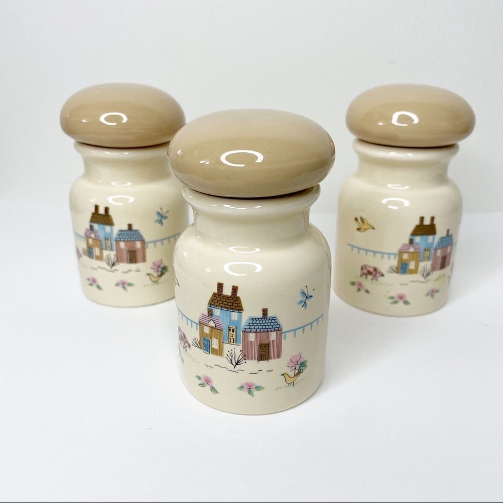 Set of 3 Vintage Farmhouse Jars